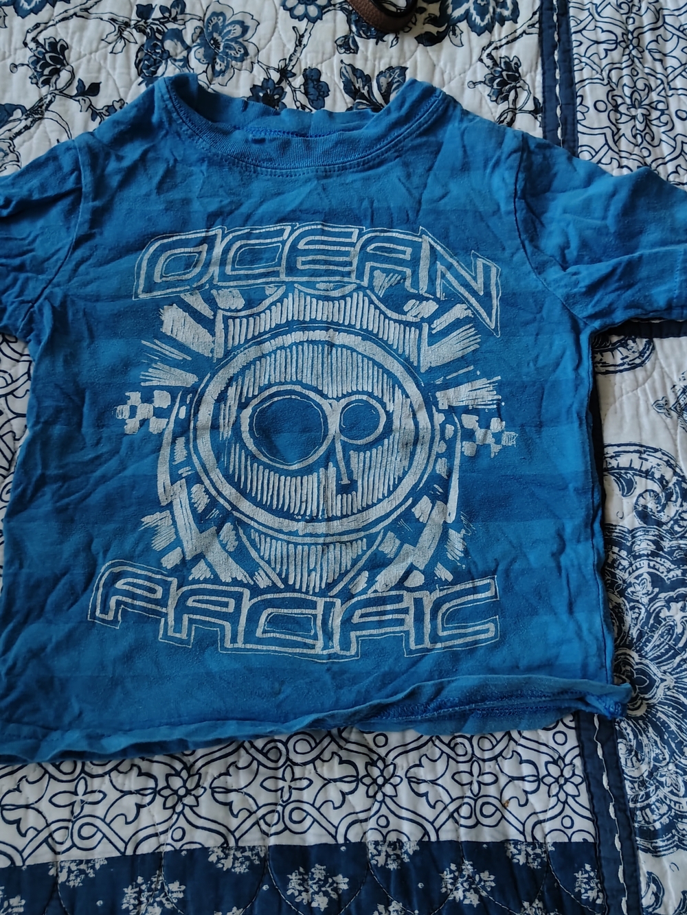 Ocean Pacific Blue & white Graphic Tee Size 3T
